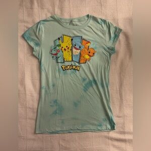 Pokémon Tie Dye Graphic T-Shirt Pikachu Bulbasaur Charmander Squirtle Women